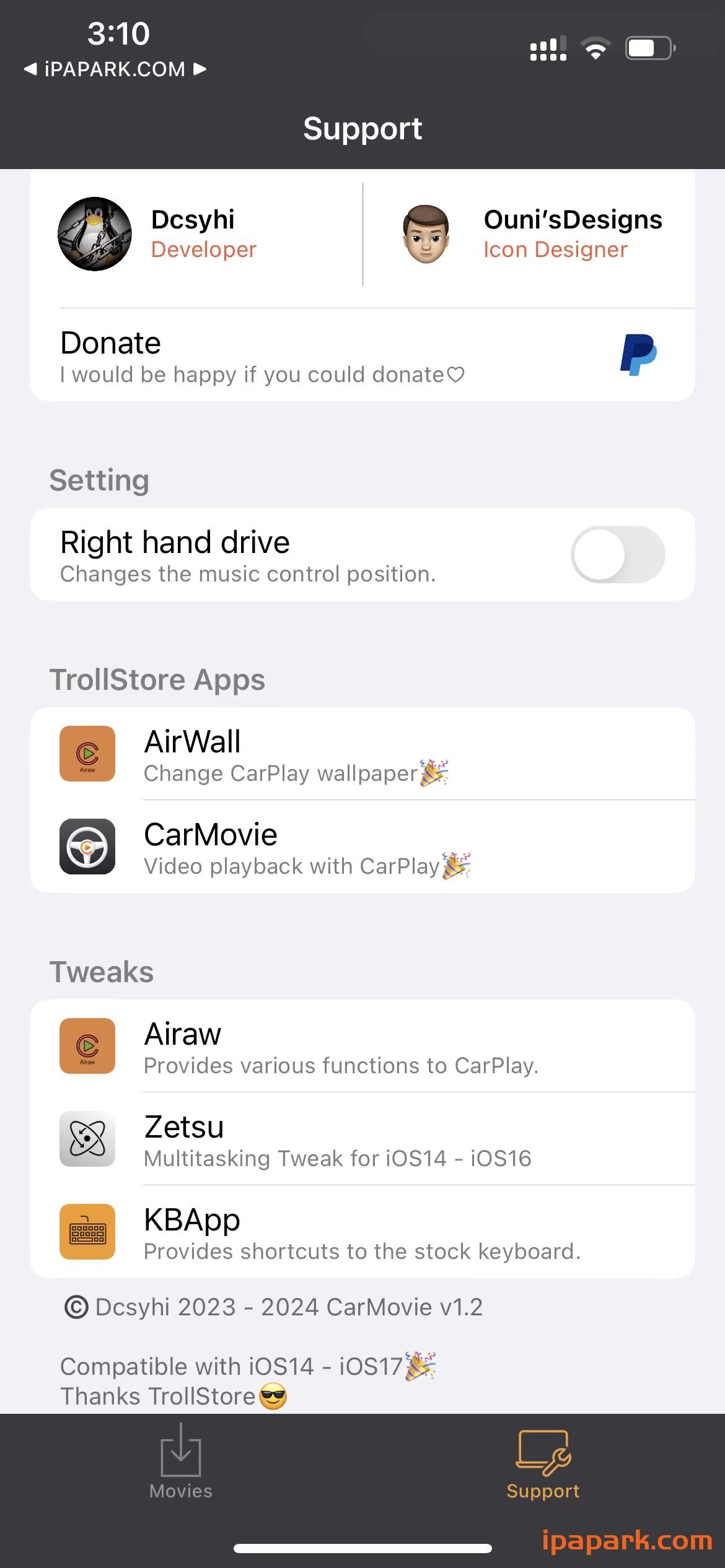 CarMovie v1.2 汽车CarPlay播放视频-iPA破解资源站